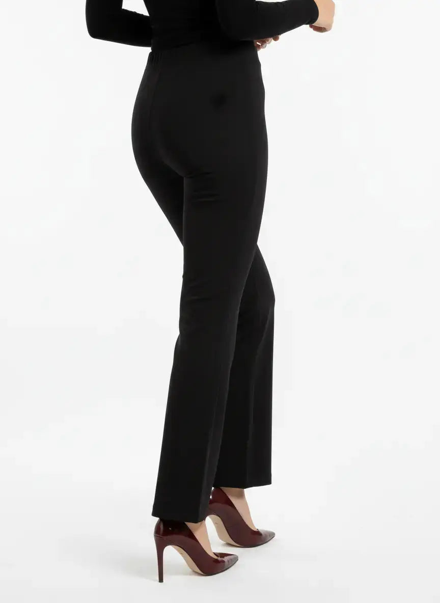 Pantalone comfy flare con vita elastica NERO DORABELLA
