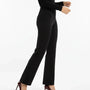 Pantalone comfy flare con vita elastica NERO DORABELLA