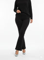 Pantalone comfy flare con vita elastica NERO DORABELLA