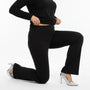 Pantalone comfy flare con vita elastica NERO DORABELLA