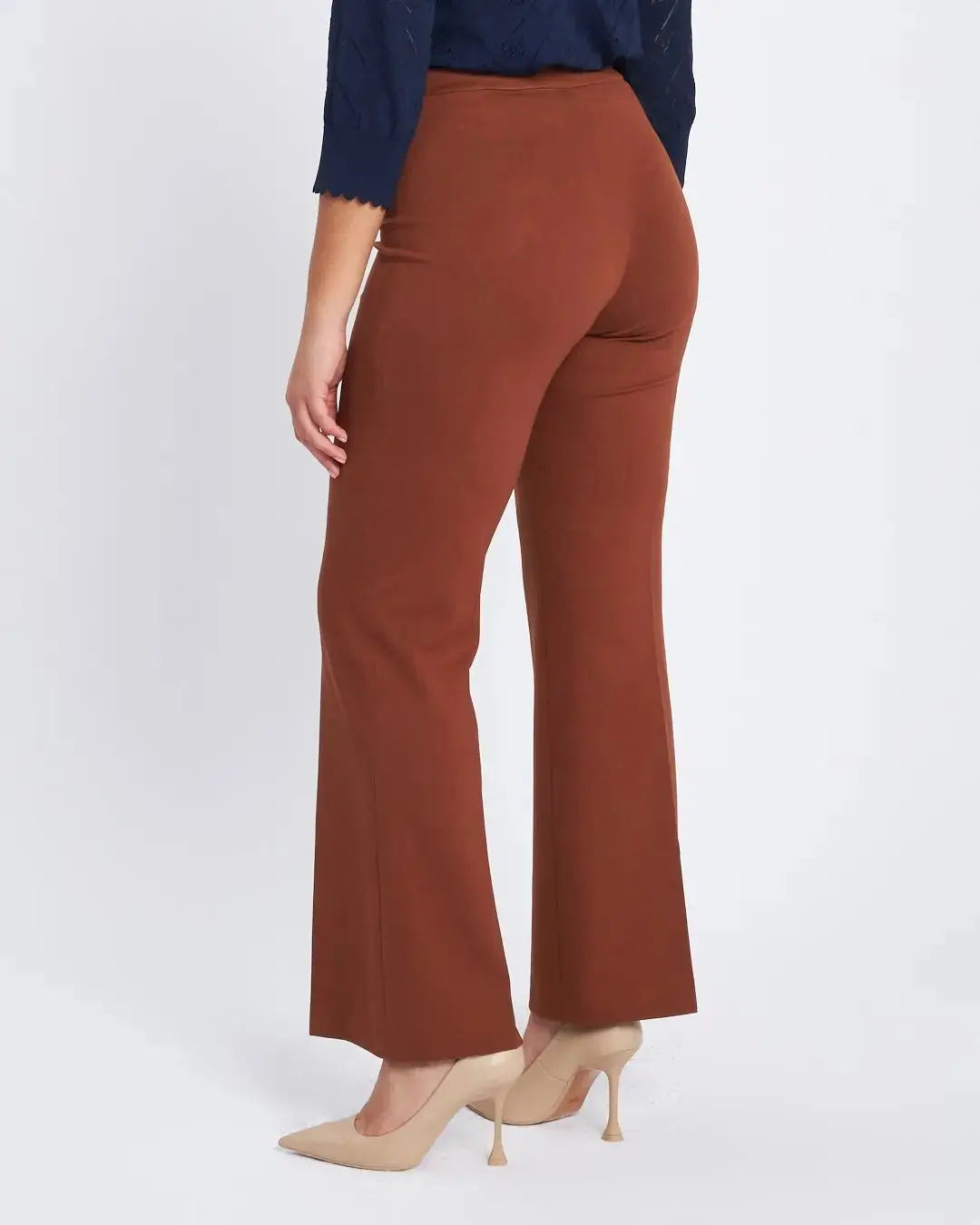 Pantalone flare in punto milano di viscosa DORABELLA