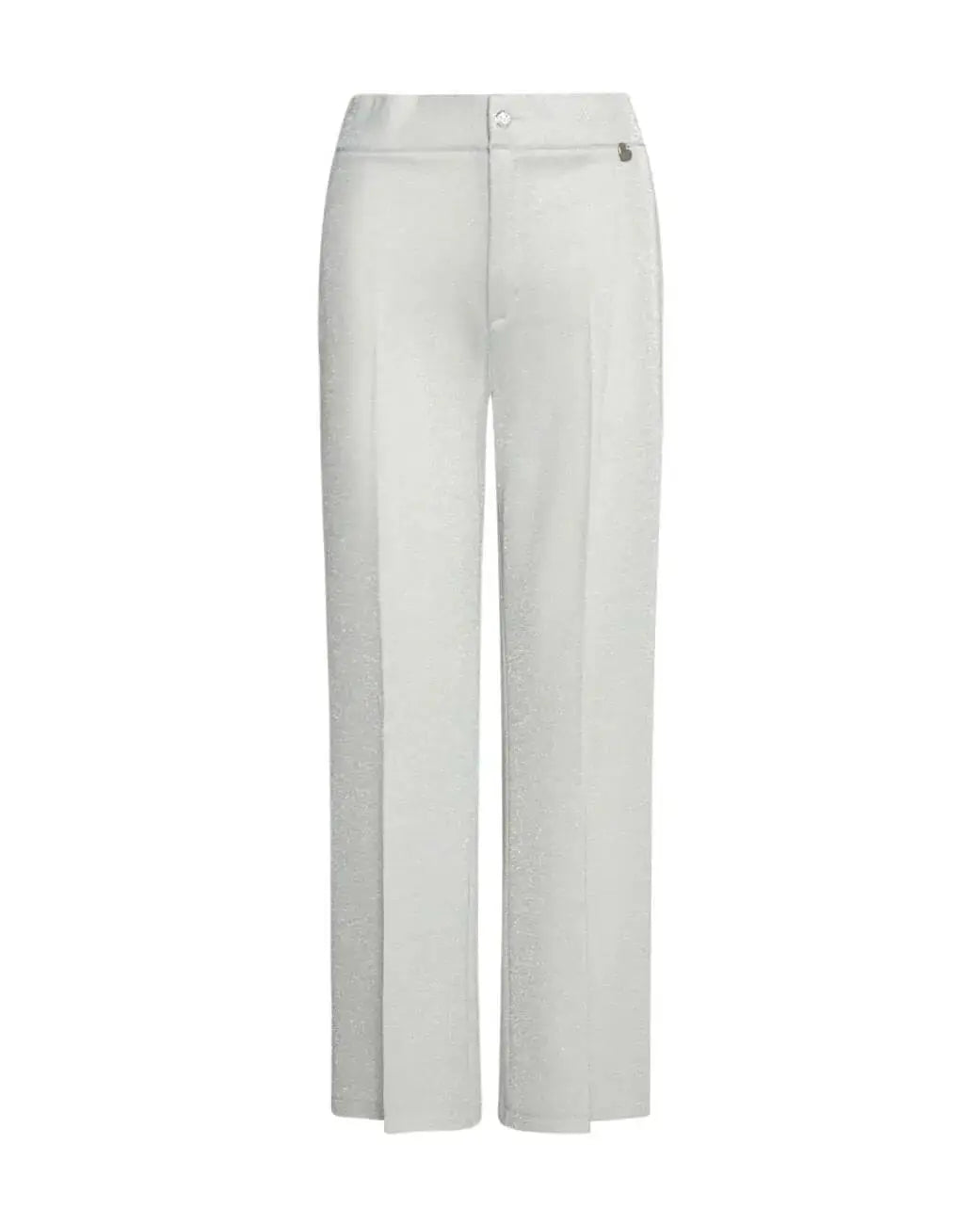 Pantalone fluidi in jersey lurex di misto viscosa elasticizzata BIANCO DORABELLA