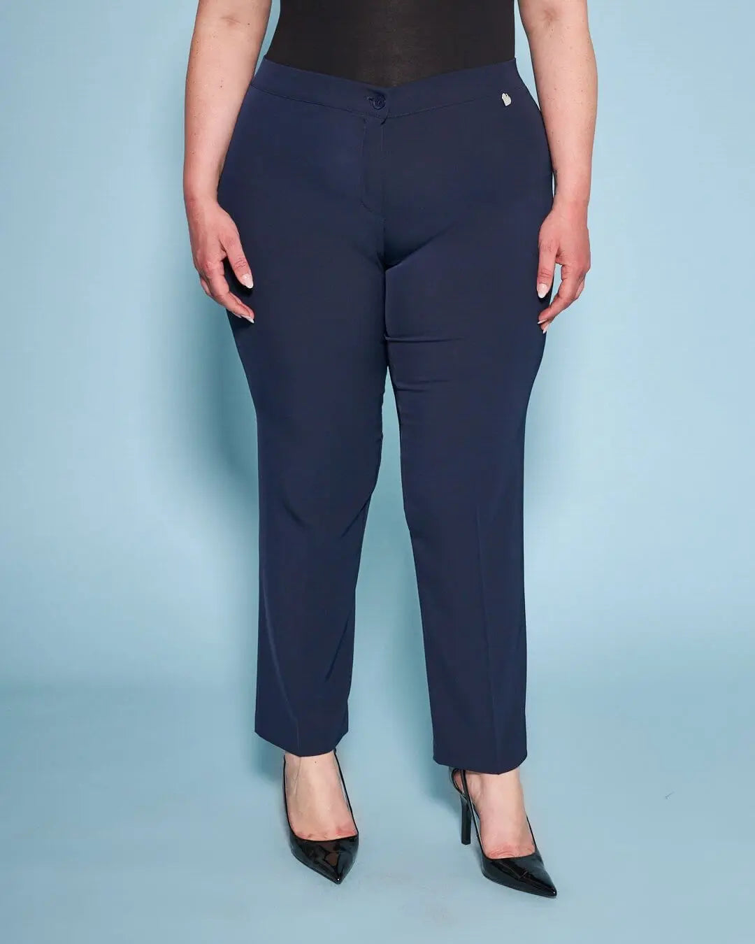 Pantalone fluido in cady BLU DORABELLA PIU'