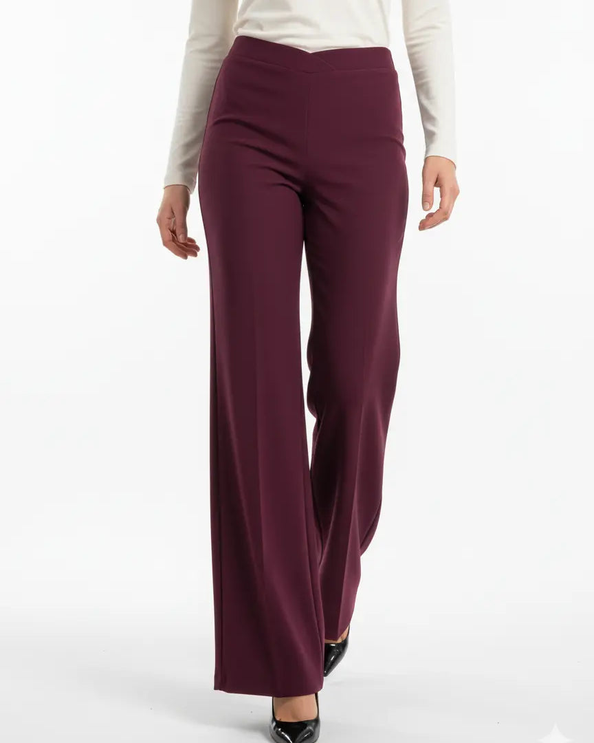 Pantalone gamba ampia a tinta unita DORABELLA PIU'