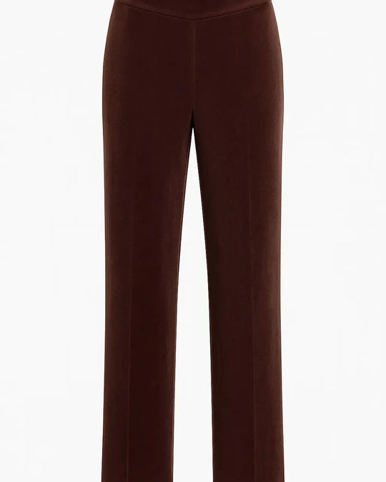 Pantalone gamba dritta con bustino elastico CIOCCOLATO DORABELLA PIU'