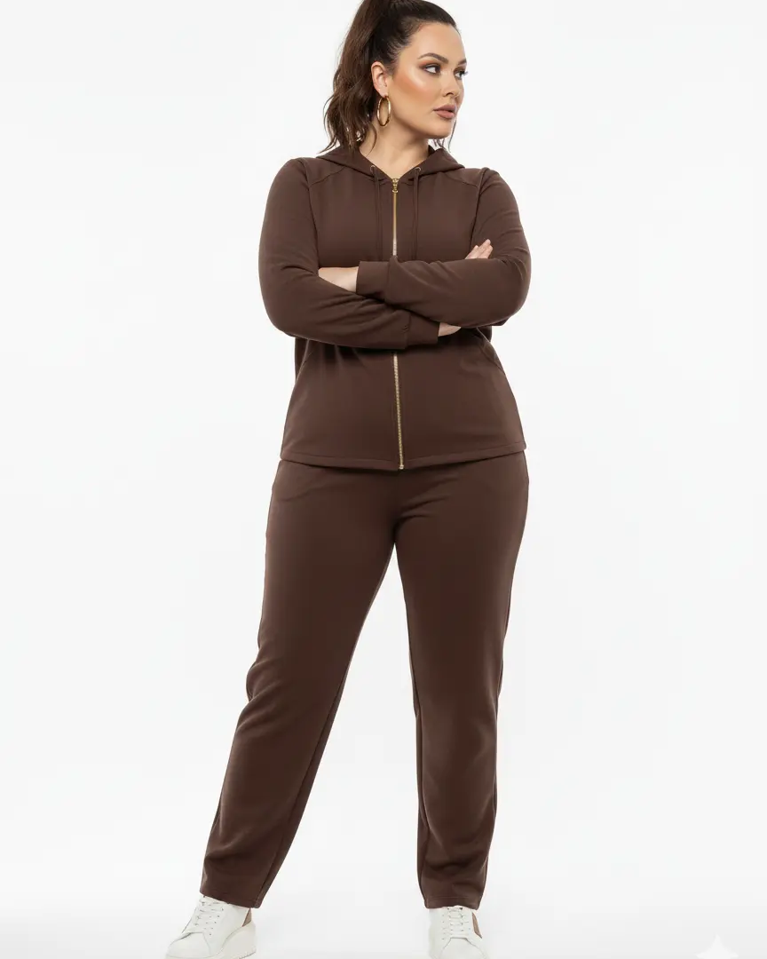 Pantalone gamba dritta con bustino elastico CIOCCOLATO DORABELLA PIU'