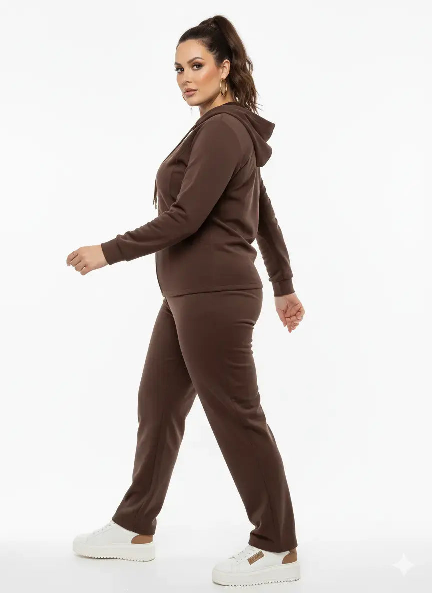 Pantalone gamba dritta con bustino elastico CIOCCOLATO DORABELLA PIU'