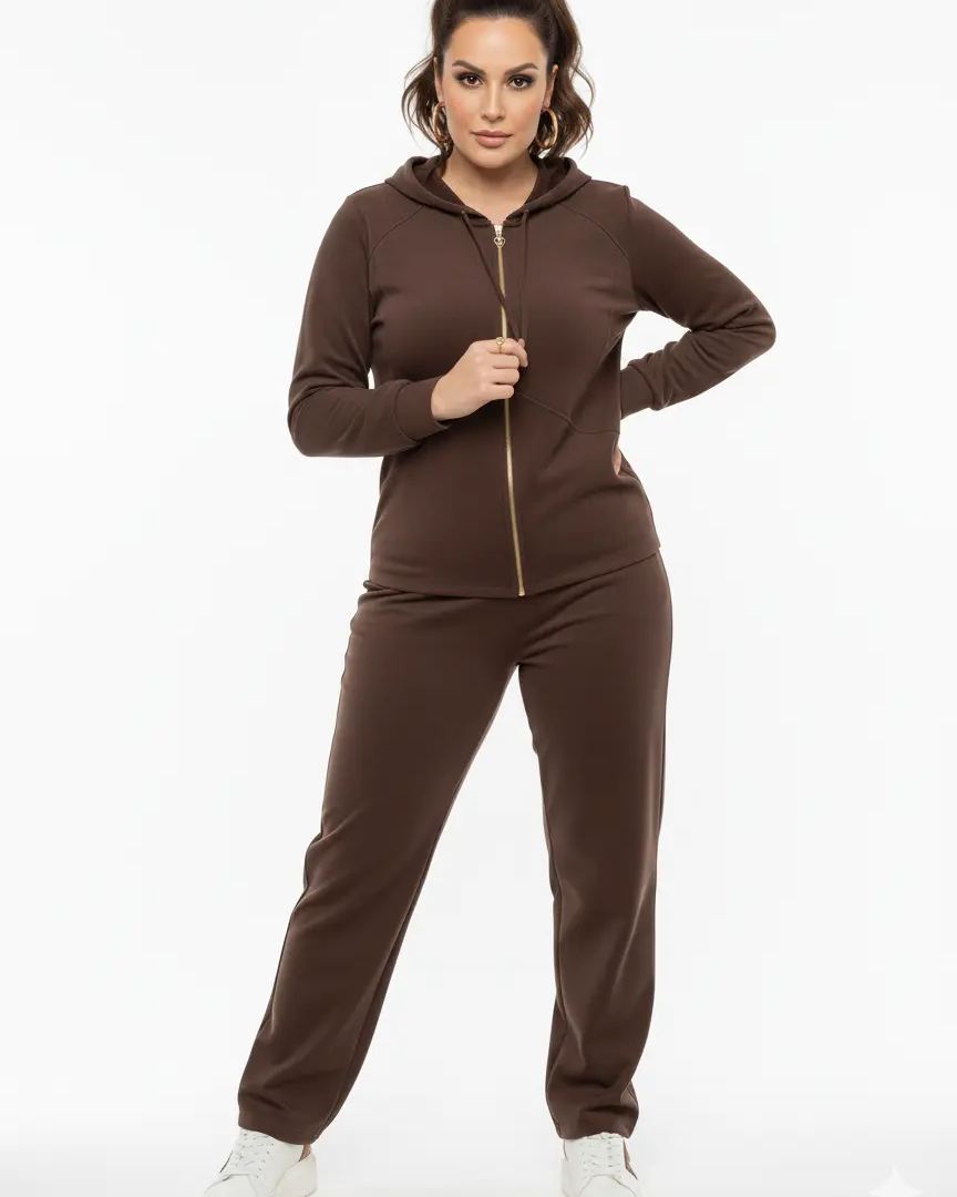 Pantalone gamba dritta con bustino elastico CIOCCOLATO DORABELLA PIU'