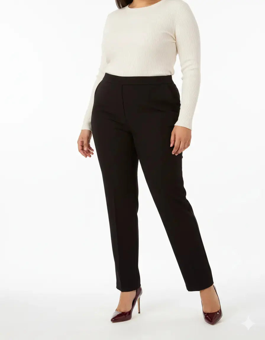 Pantaloni comfy straight leg NERO DORABELLA