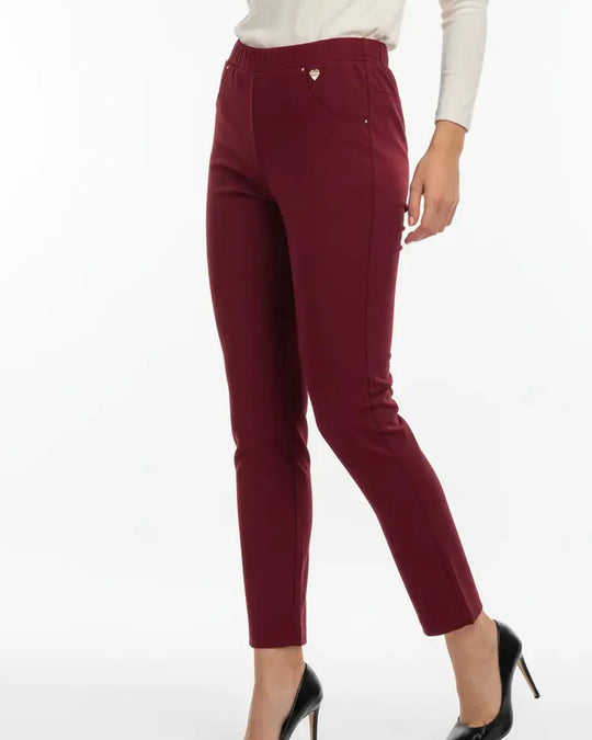 Pantalone gamba dritta con bustino elastico DORABELLA