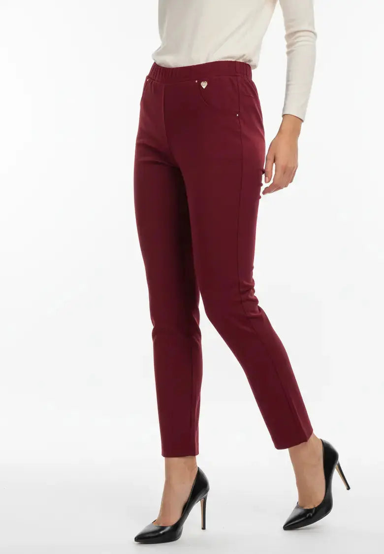 Pantalone gamba dritta con bustino elastico DORABELLA