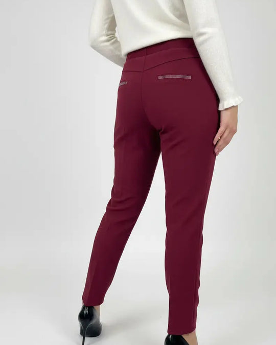 Pantalone gamba dritta con bustino elastico DORABELLA