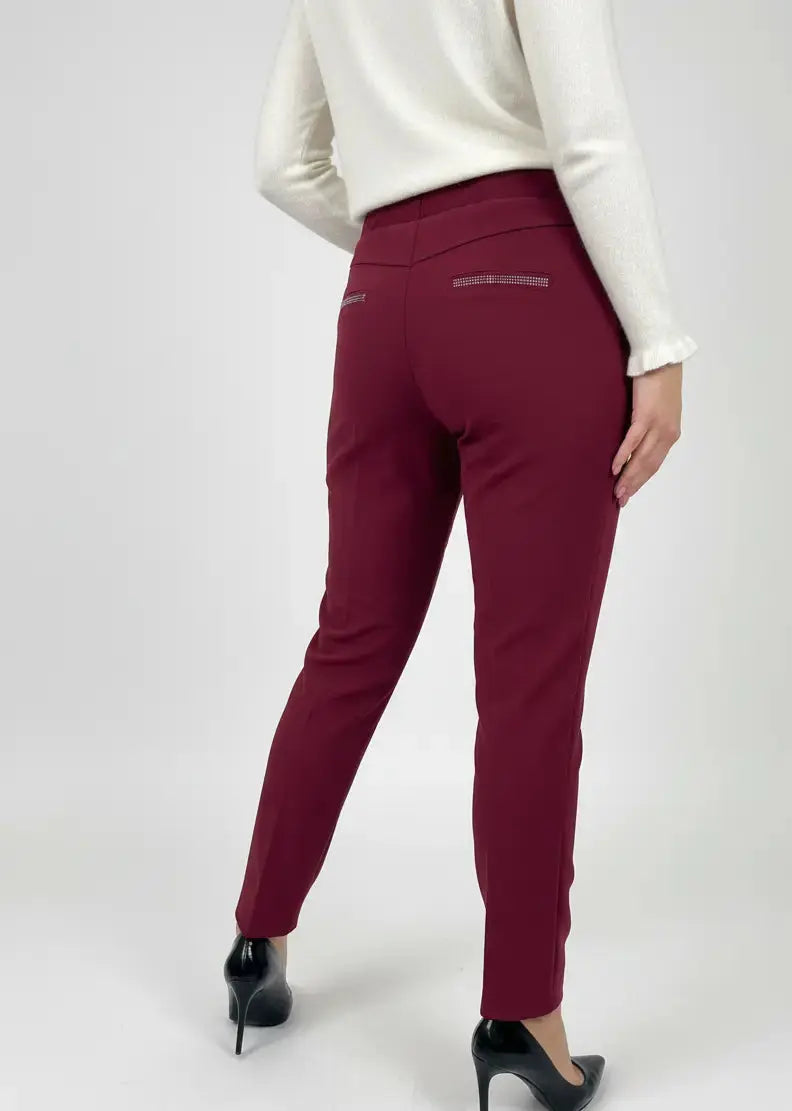 Pantalone gamba dritta con bustino elastico DORABELLA