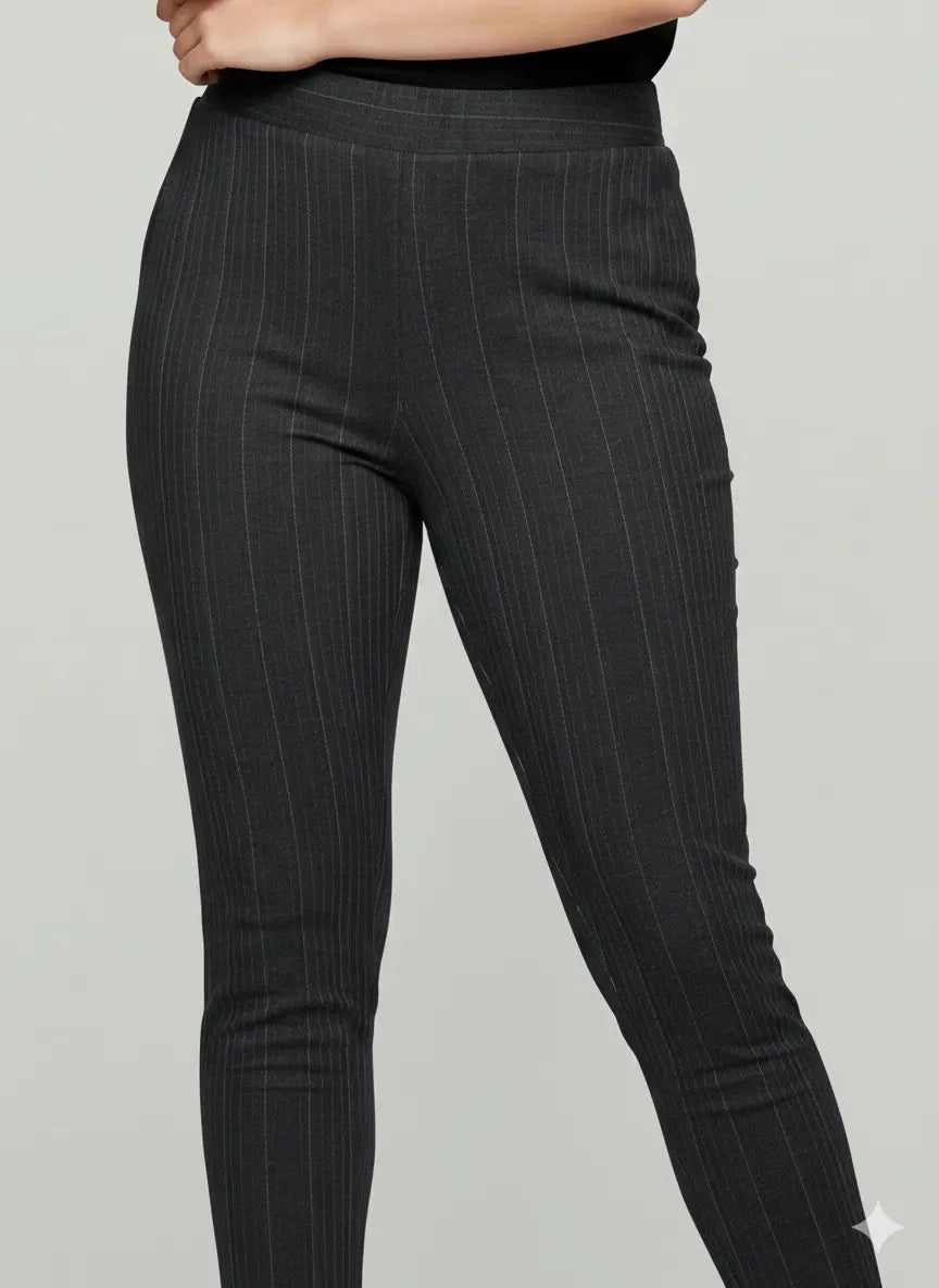 Pantalone gamba dritta effetto jeans spigato DORABELLA