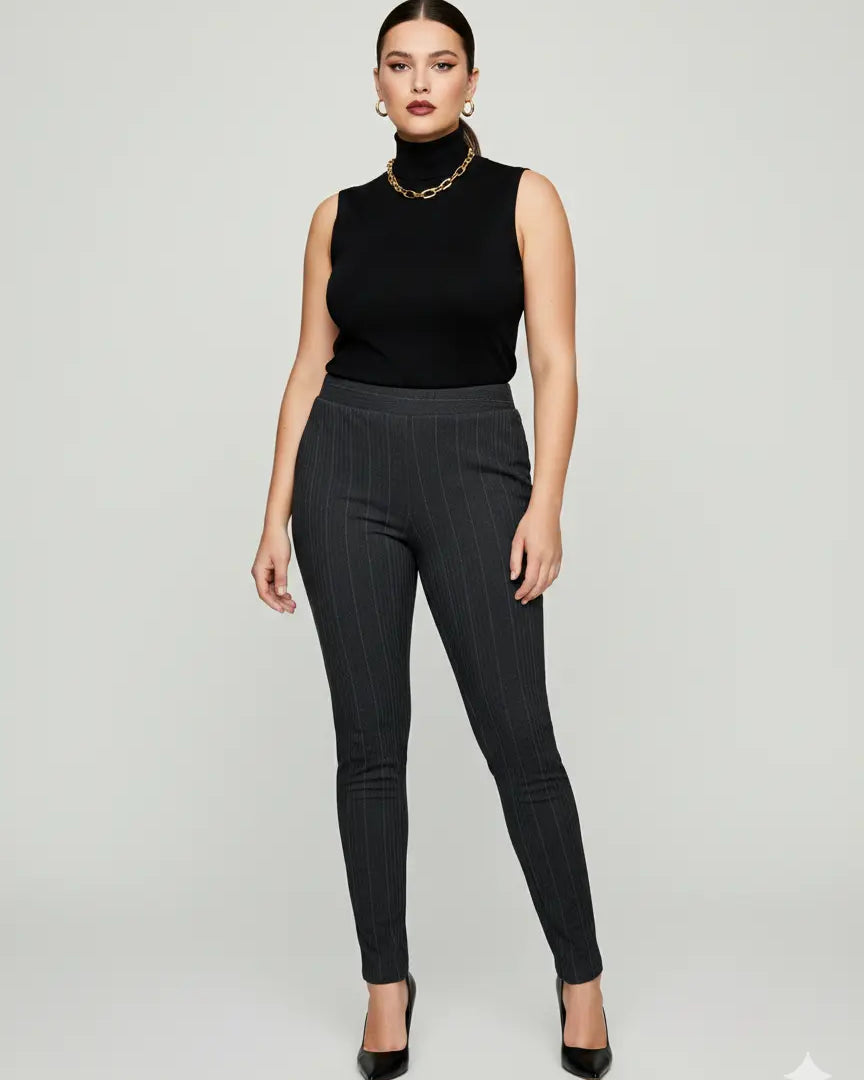 Pantalone gamba dritta effetto jeans spigato DORABELLA