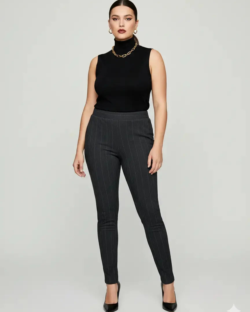 Pantalone gamba dritta effetto jeans spigato DORABELLA