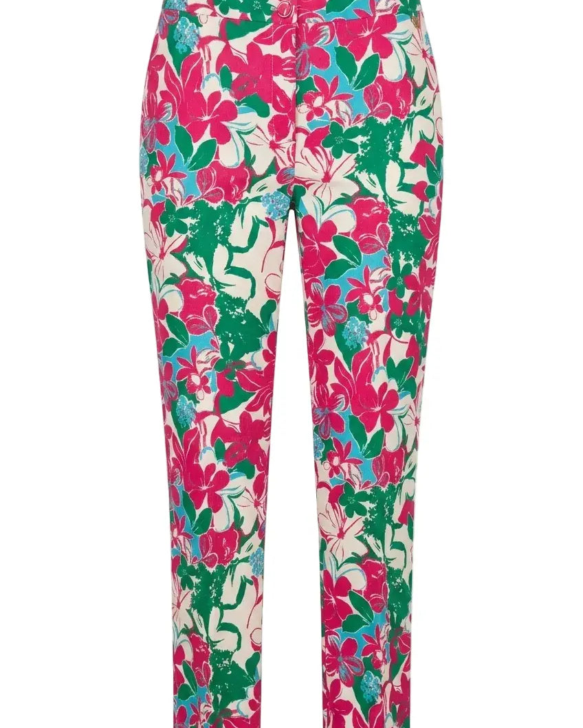 Pantalone gamba dritta in cady stampato DORABELLA