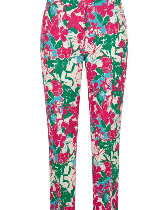 Pantalone gamba dritta in cady stampato DORABELLA