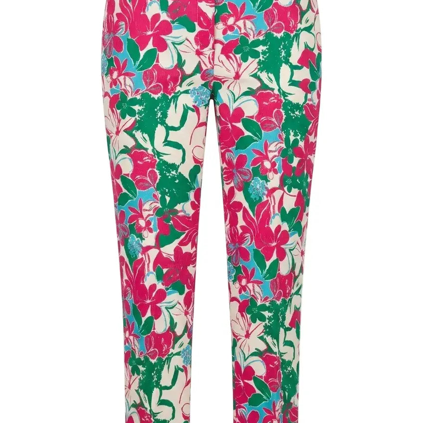 Pantalone gamba dritta in cady stampato DORABELLA