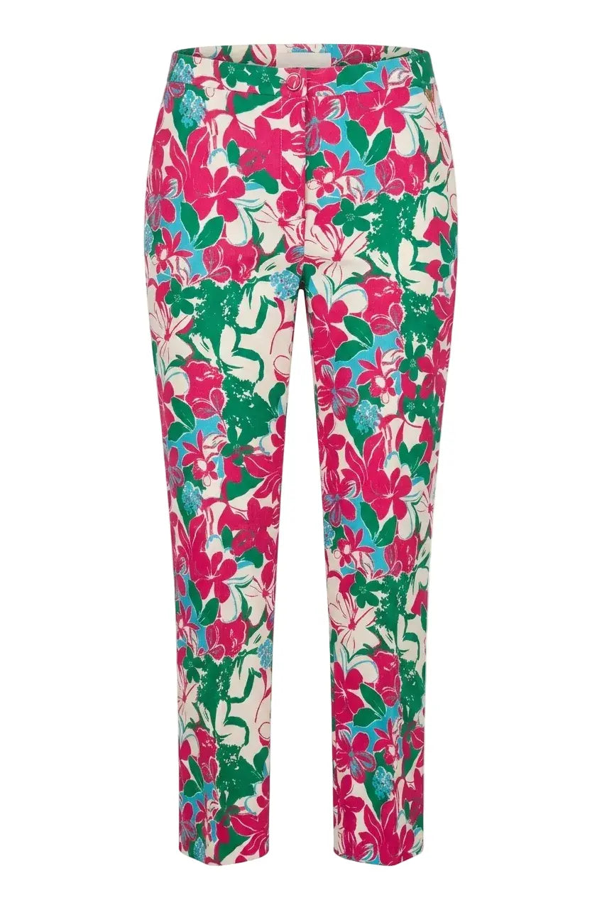 Pantalone gamba dritta in cady stampato DORABELLA