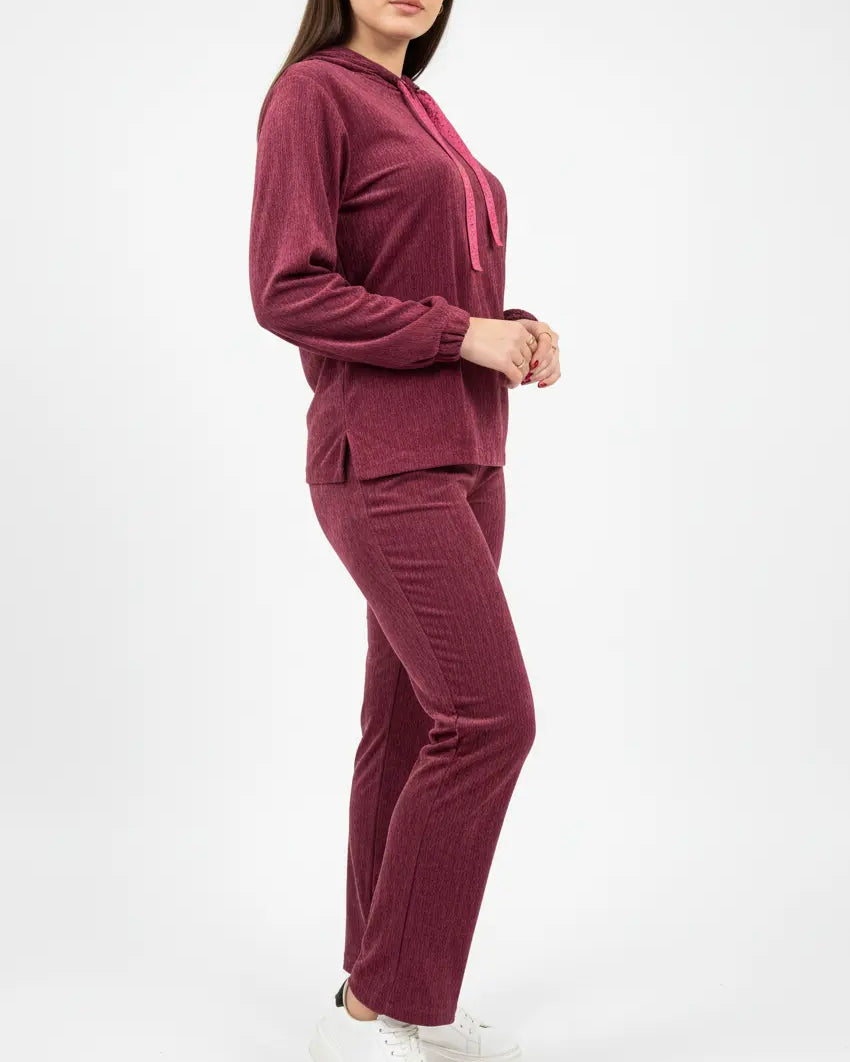 Pantalone gamba dritta in ciniglia DORABELLA PIU'