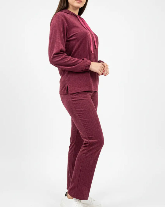 Pantalone gamba dritta in ciniglia DORABELLA PIU'