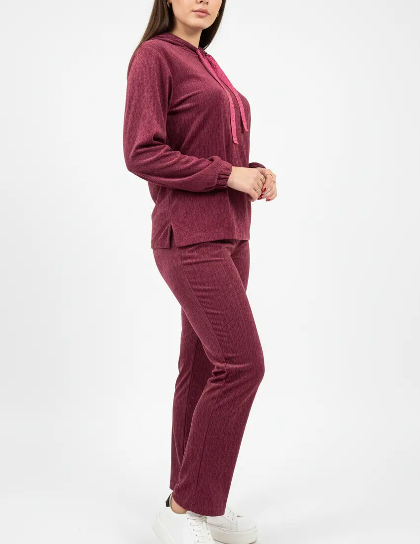 Pantalone gamba dritta in ciniglia DORABELLA PIU'