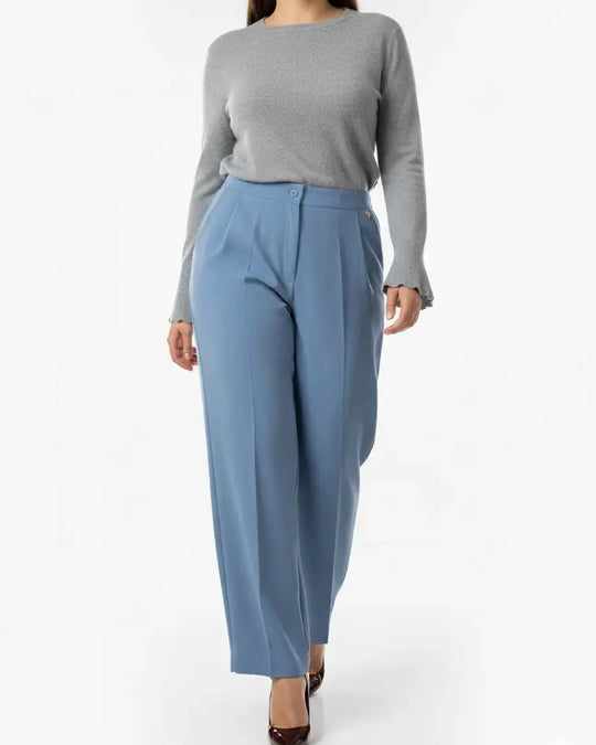 Pantalone gamba dritta in tessuto tecnico DORABELLA PIU'