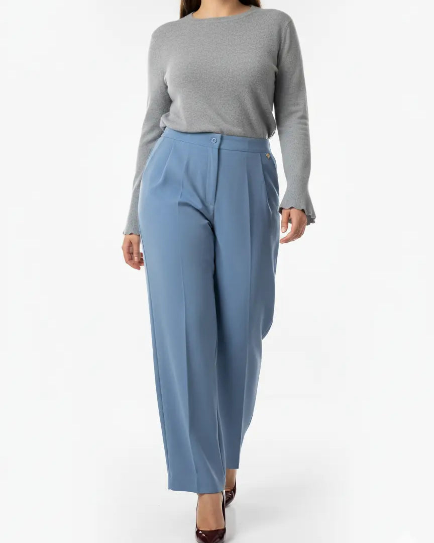 Pantalone gamba dritta in tessuto tecnico DORABELLA PIU'