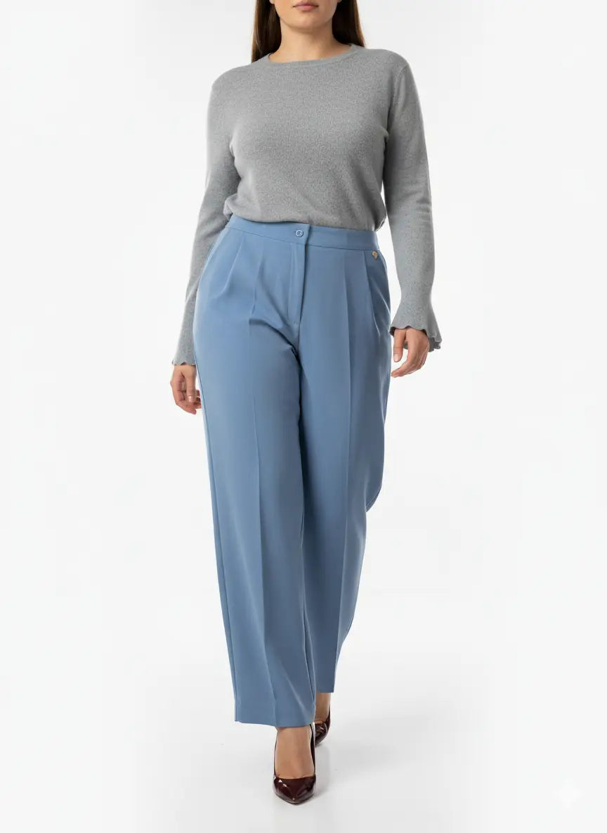 Pantalone gamba dritta in tessuto tecnico DORABELLA PIU'