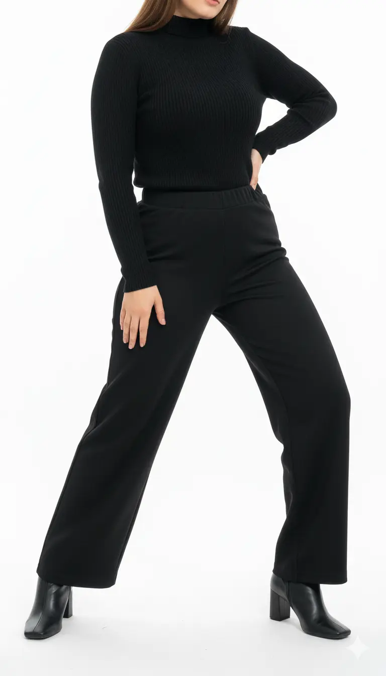 Pantalone gamba dritta in tinta unita DORABELLA PIU'