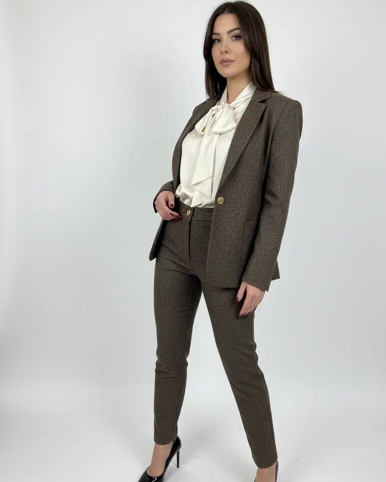 Pantalone gamba dritta jaspè DORABELLA