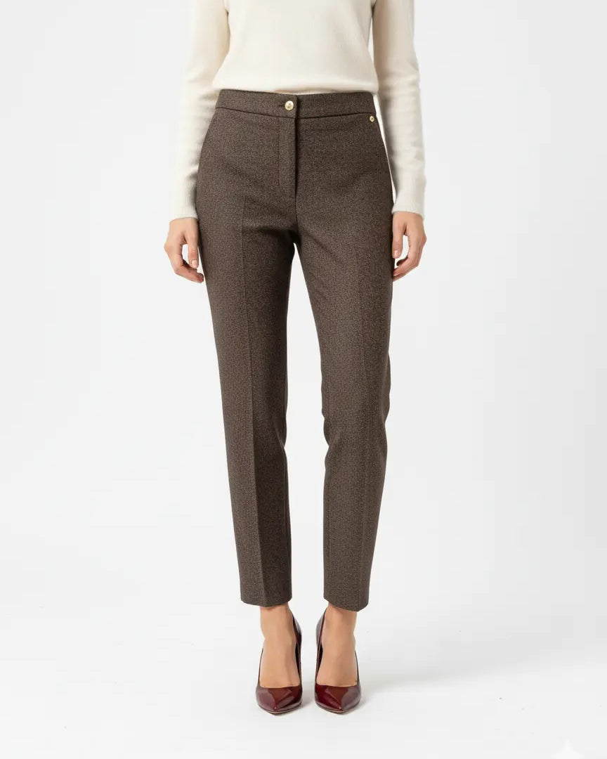 Pantalone gamba dritta jaspè DORABELLA