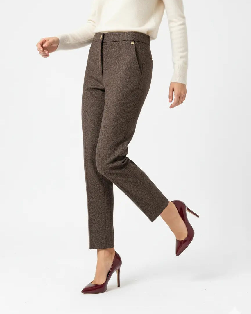 Pantalone gamba dritta jaspè DORABELLA