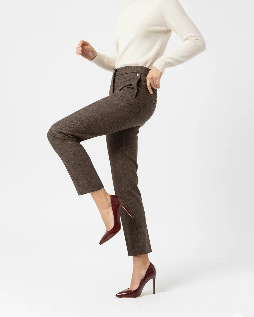 Pantalone gamba dritta jaspè DORABELLA