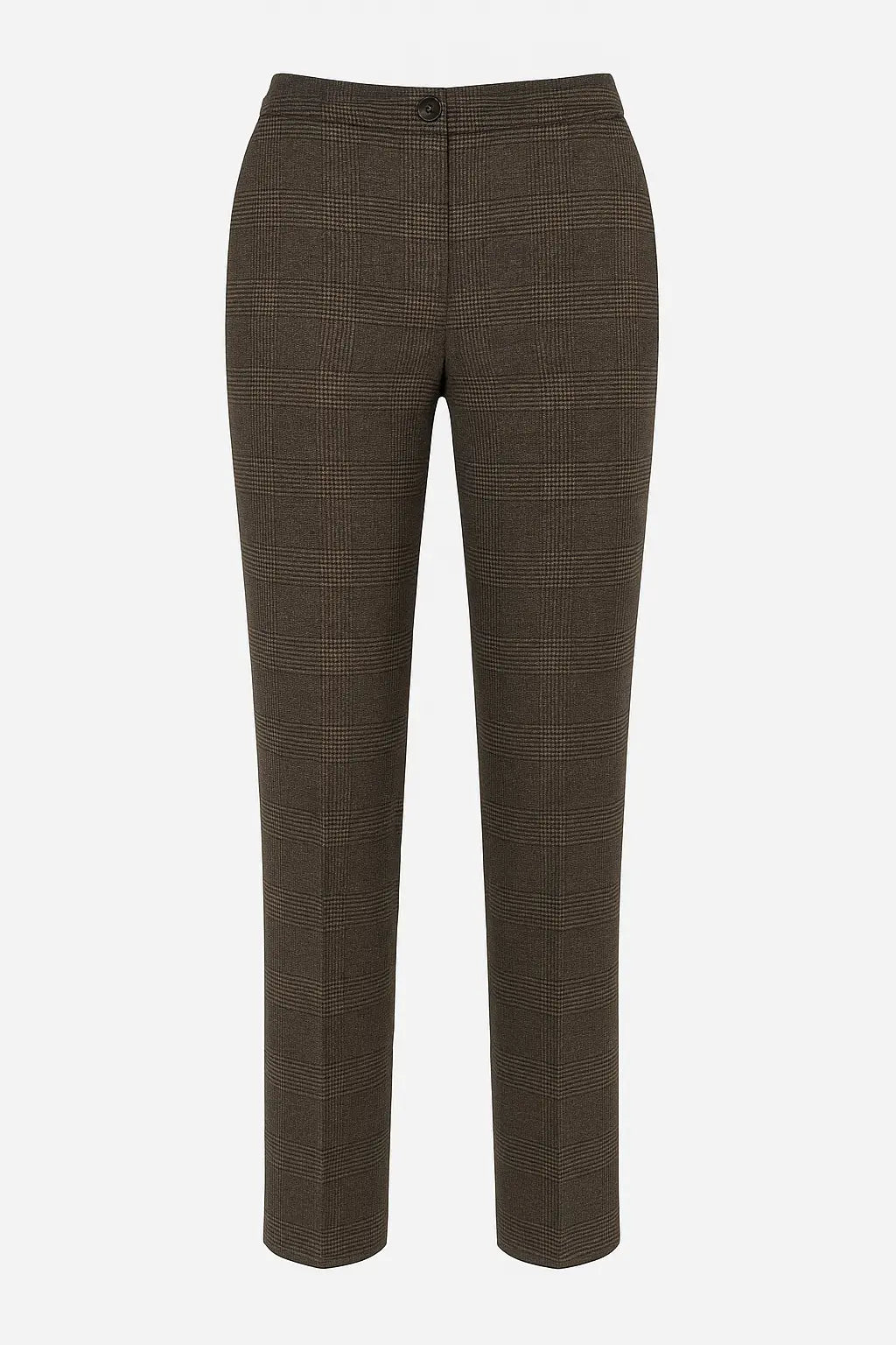 Pantalone gamba dritta principe di Galles DORABELLA XXL / Cacao