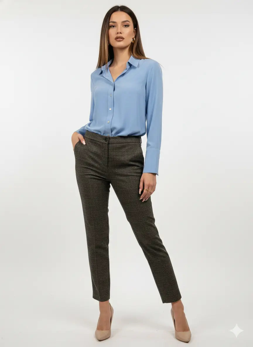 Pantalone gamba dritta principe di Galles DORABELLA