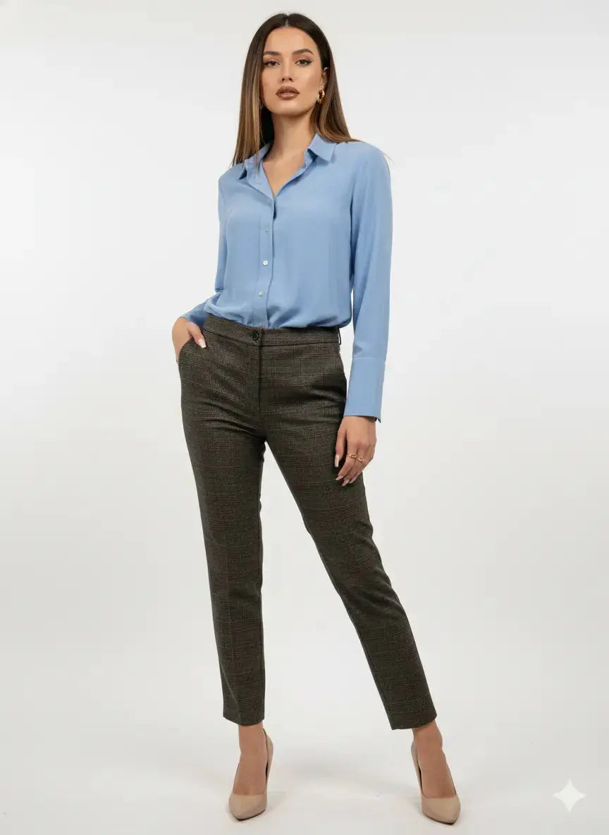 Pantalone gamba dritta principe di Galles DORABELLA