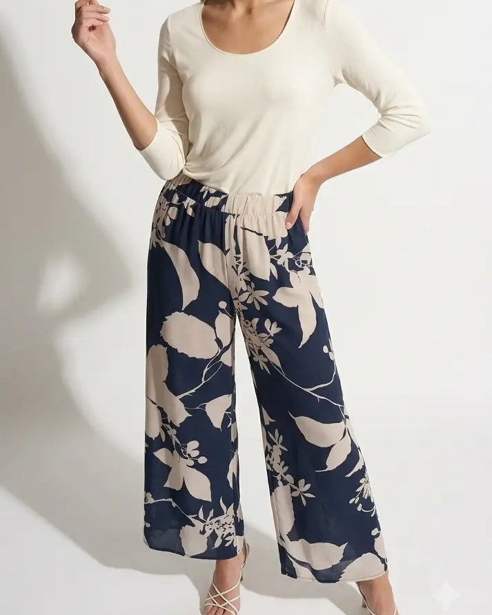 Pantalone georgette fantasia DORABELLA
