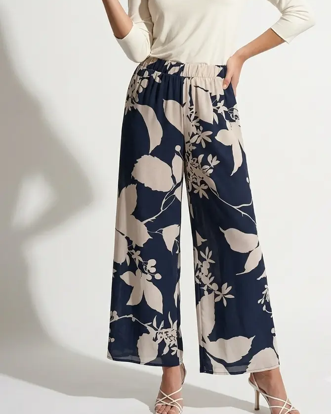 Pantalone georgette fantasia DORABELLA