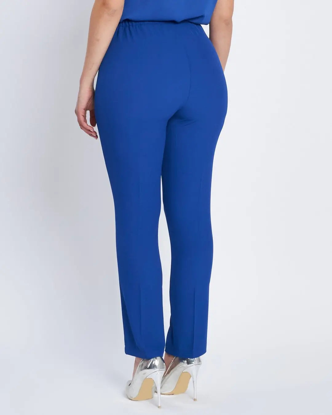 Pantalone in cady a gamba dritta BLU CHINA DORABELLA