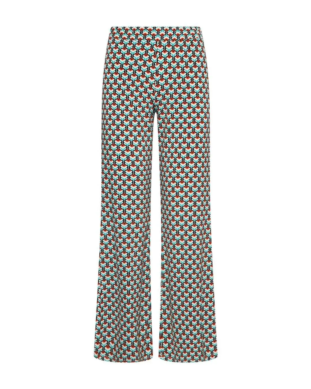 Pantalone in fantasia optical ARANCIO-NERO DORABELLA