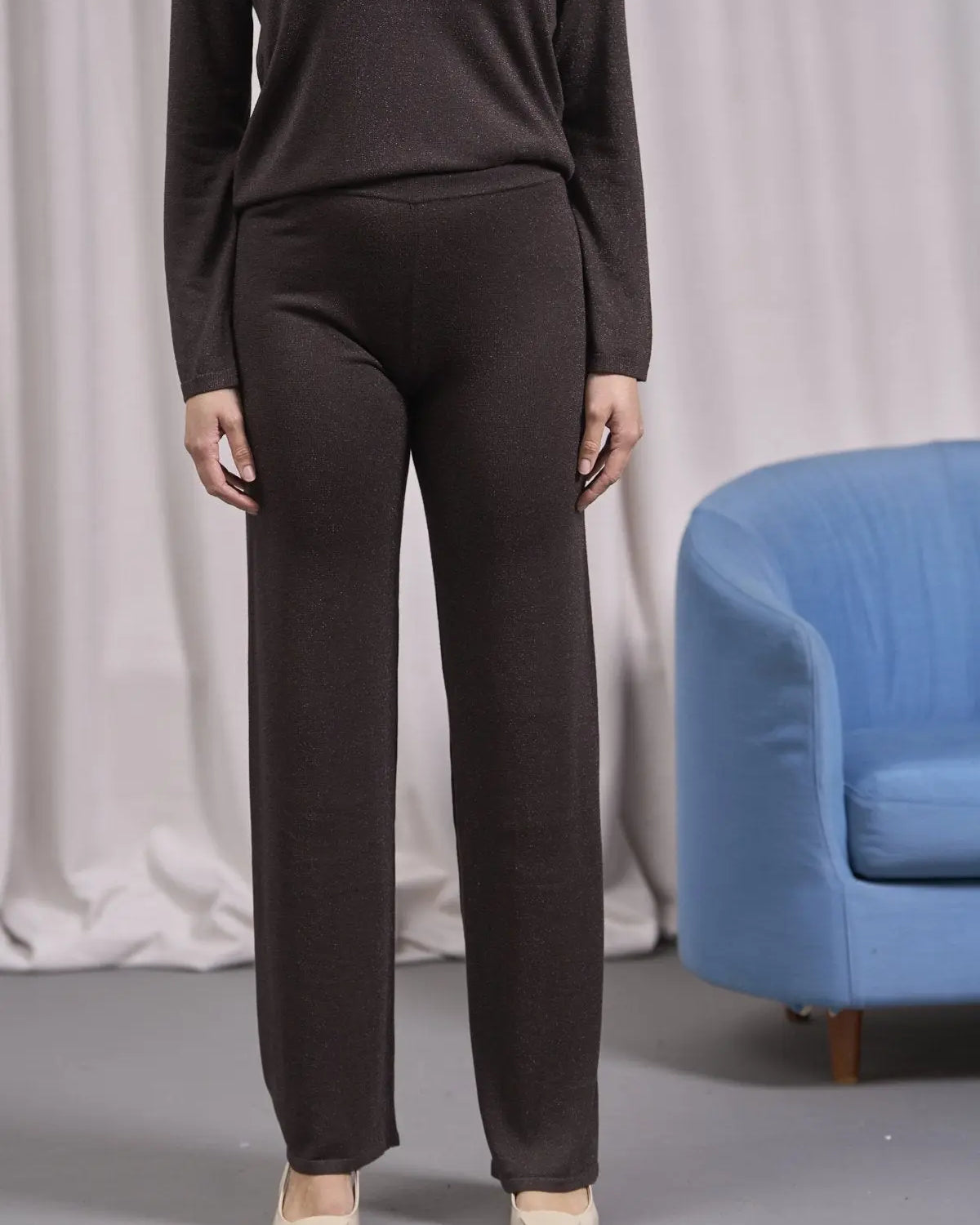 Pantalone in lurex con vita elastica MORO IRONICA