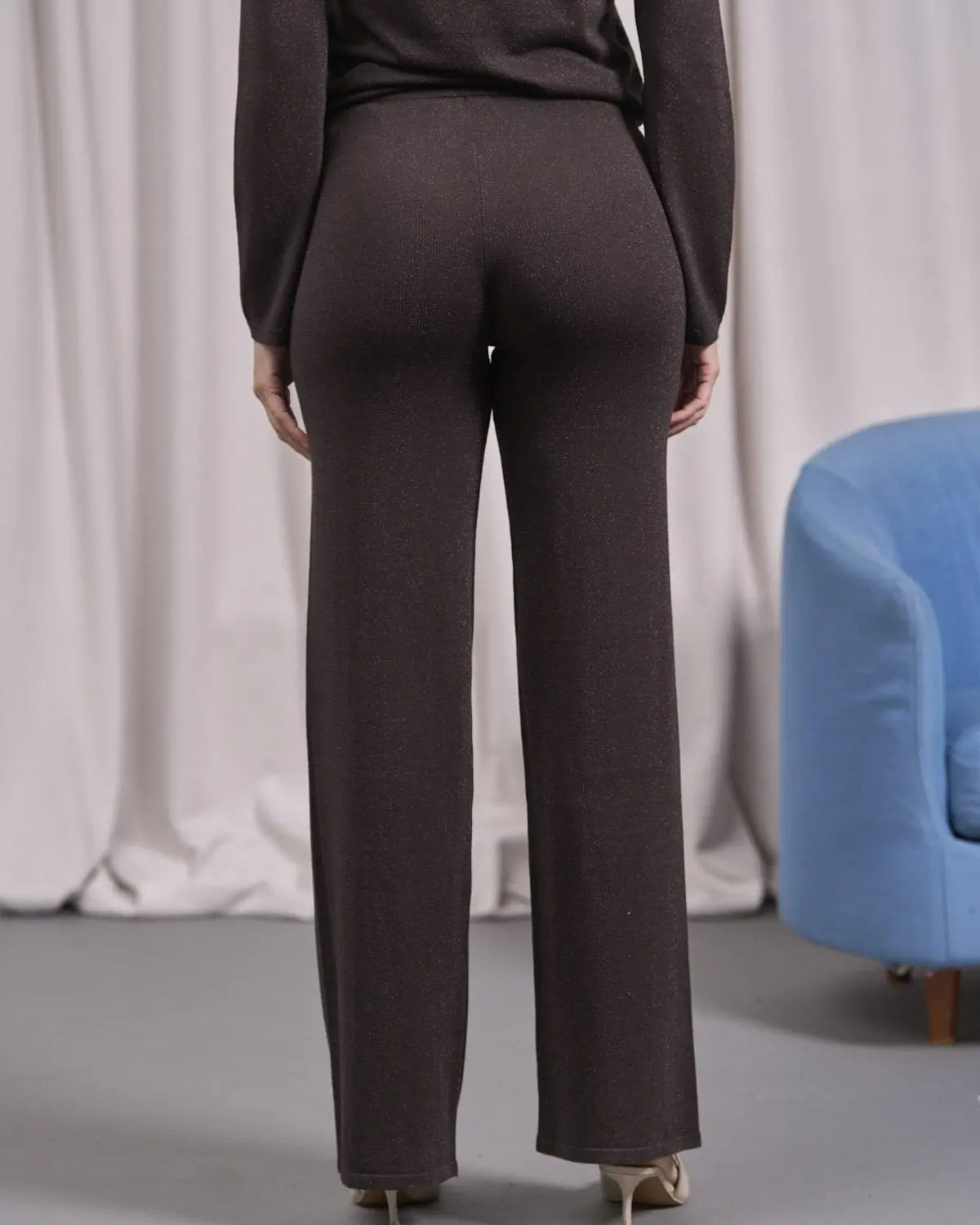 Pantalone in lurex con vita elastica MORO IRONICA