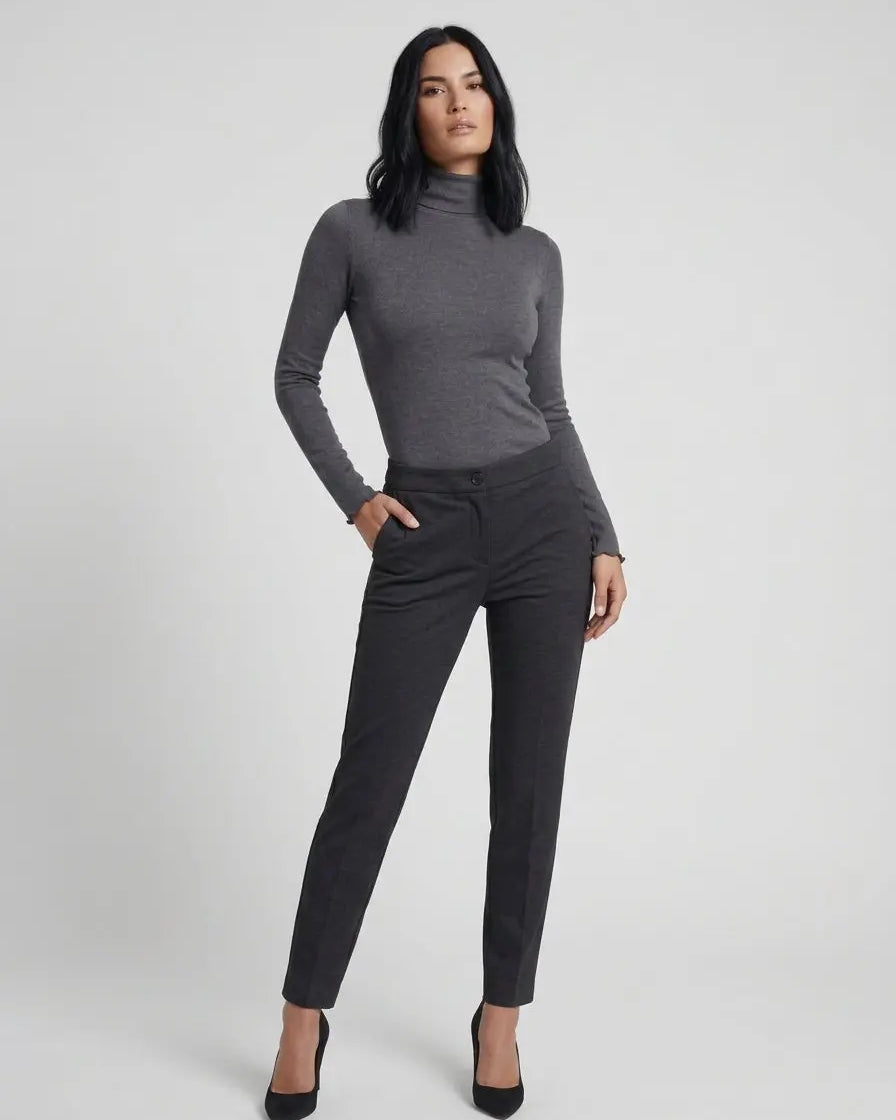 Pantalone in punto Milano con tasche e zip DORABELLA