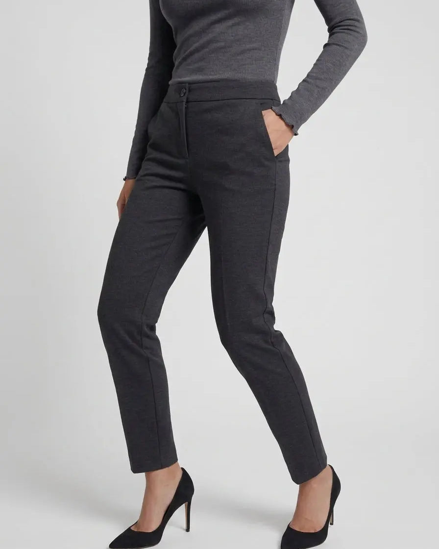 Pantalone in punto Milano con tasche e zip DORABELLA