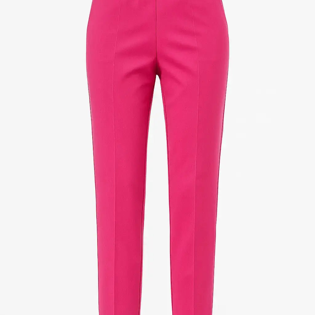 Pantalone in rasatello di cotone slim fit DORABELLA Fucsia-50