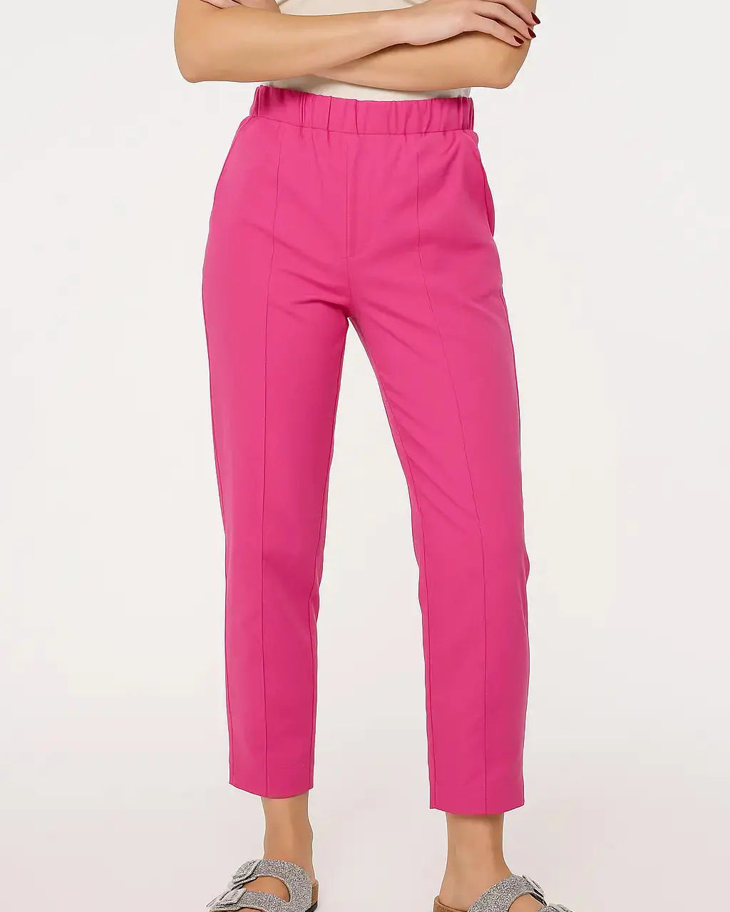 Pantalone in rasatello di cotone slim fit DORABELLA