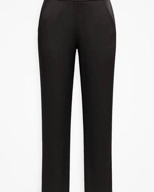 Pantalone in tinta unita a gamba dritta DORABELLA XXL / Nero
