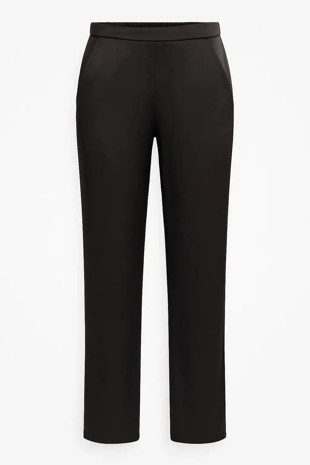 Pantalone in tinta unita a gamba dritta DORABELLA XXL / Nero